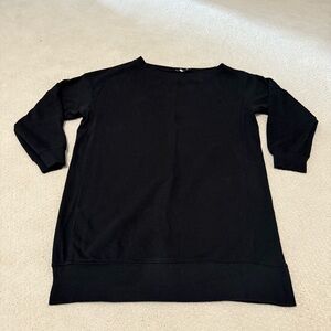 Reiss Black Off Shoulder Sweatshirt Women’s Large | Longline Pullover